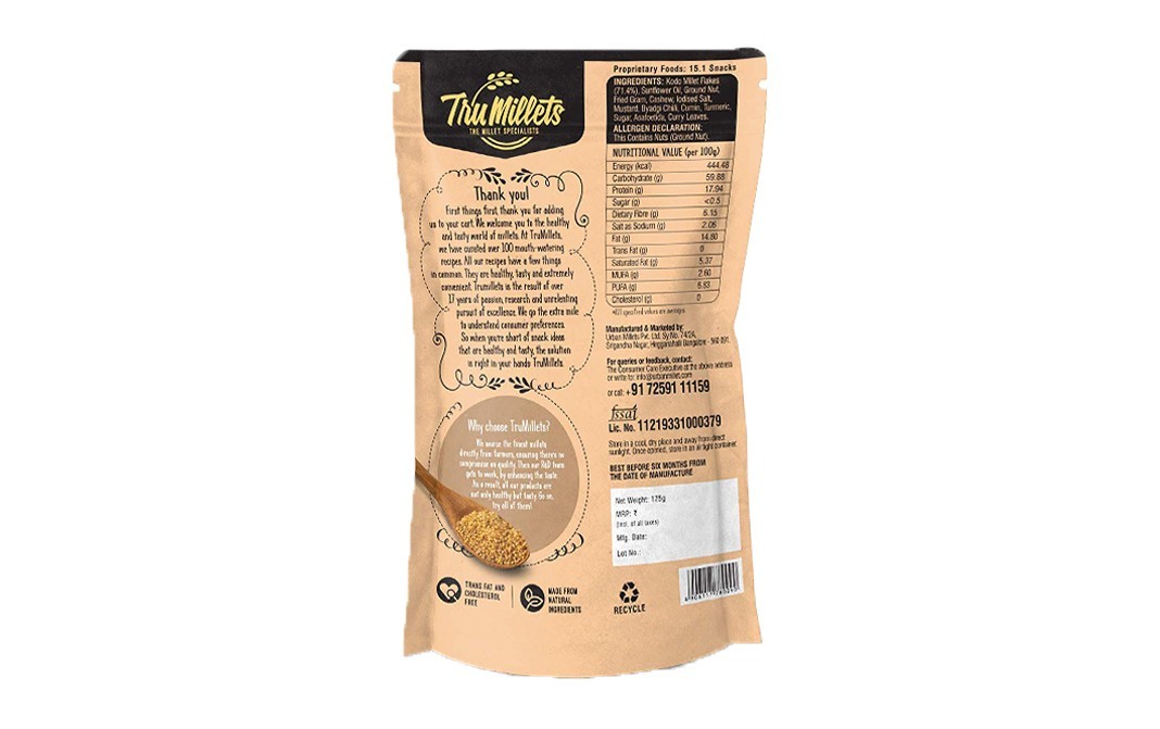 TruMillets Millet Khara Chivda    Pack  125 grams
